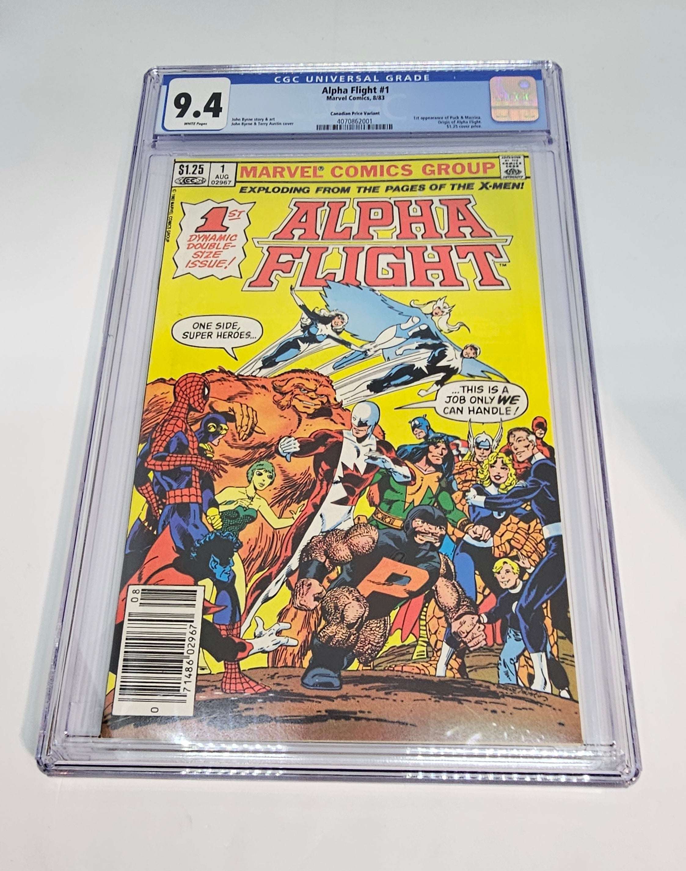 Alpha Flight #1 CGC 9.4 – Canadian Price Variant | Marvel Comics