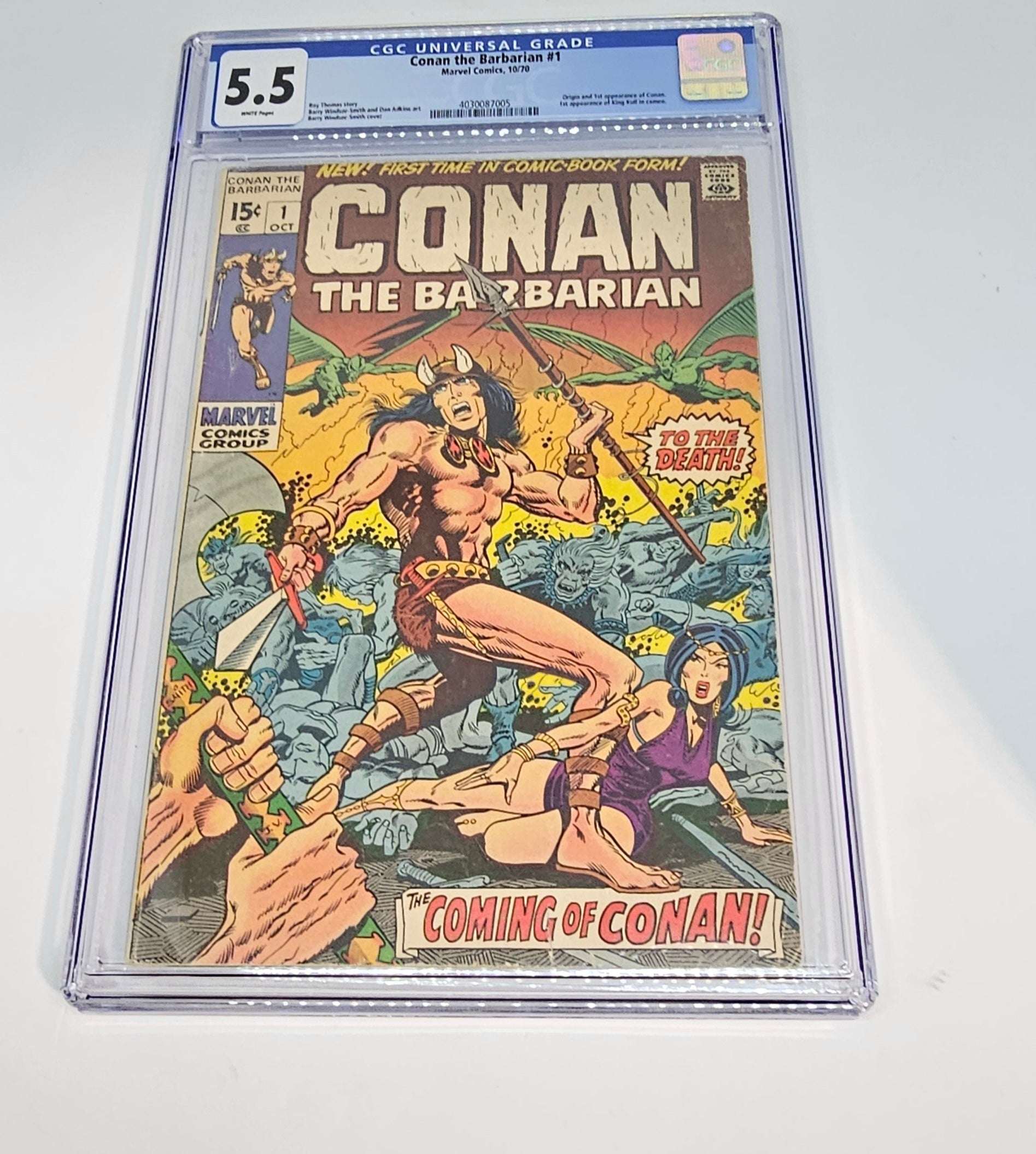 Conan the Barbarian #1 CGC 5.5 – Marvel Comics (1970) | First Appearance of Conan